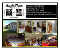 MAUD'S PLACE KITCHEN / OVERNIGHT-STAY