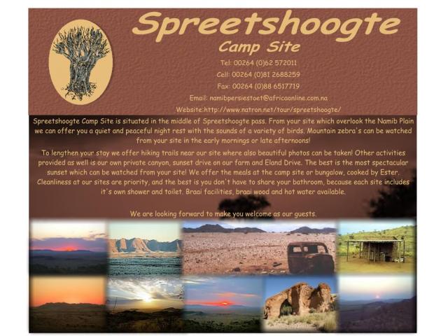 Spreetshoogte Camp Site