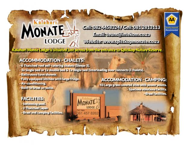 Kalahari Monate Lodge