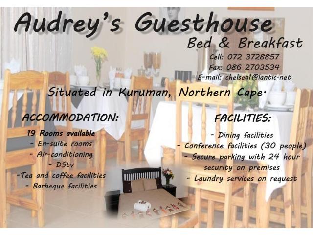 Audrey's Guesthouse Bed and Breakfast