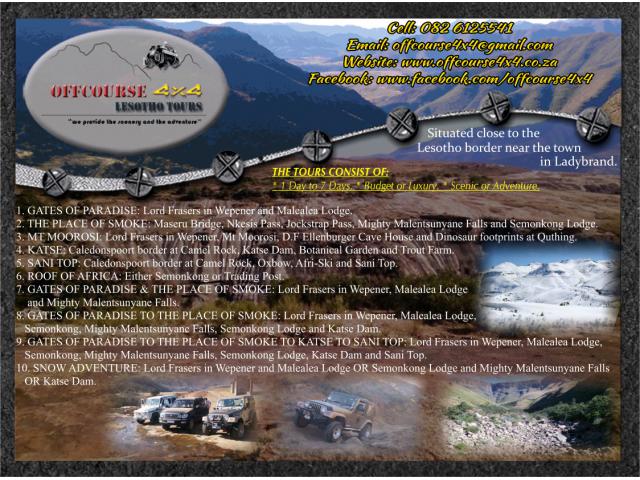 Off Course 4X4 Ladybrand - Accommodation Tourism