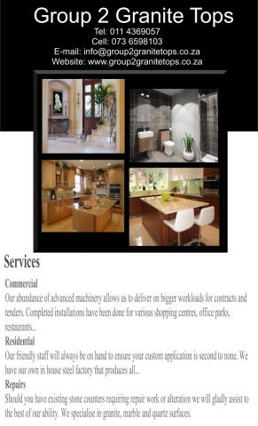Group 2 Granites Tops