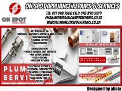 ON SPOT APPLIANCE REPAIRS &  SERVICES