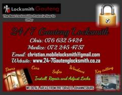24/7 Gauteng locksmith