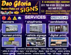Deo Gloria number plates & Signs