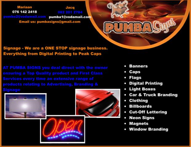 Pumba Signs