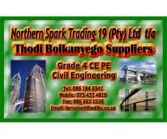 Northern Spark Trading 19 (Pty) Ltd t/a Thodi Boikanyego Suppliers