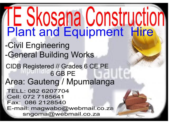 TE Skosana Construction Plant and Equipment Hire