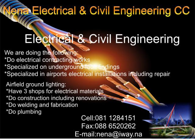 Nena Electrical & Civil Engineering CC Windhoek - Contractors Directory