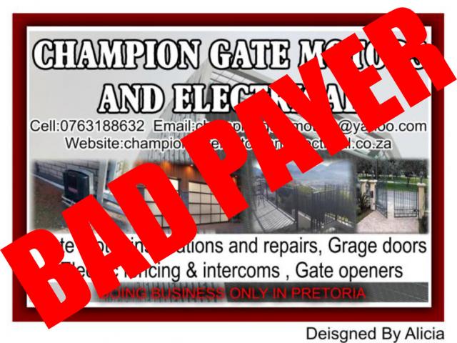 CHAMPION GATE MOTORS  AND ELECTRICAL
