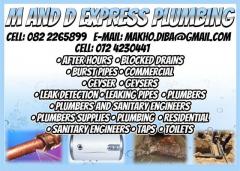 M and D Express Plumbing cc